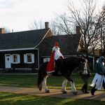 Sinterklaas departs the Wyckoff Farmhouse Museum, Brooklyn.